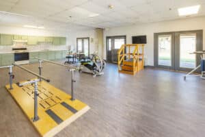 the rehab gym at the Willow Knoll facility