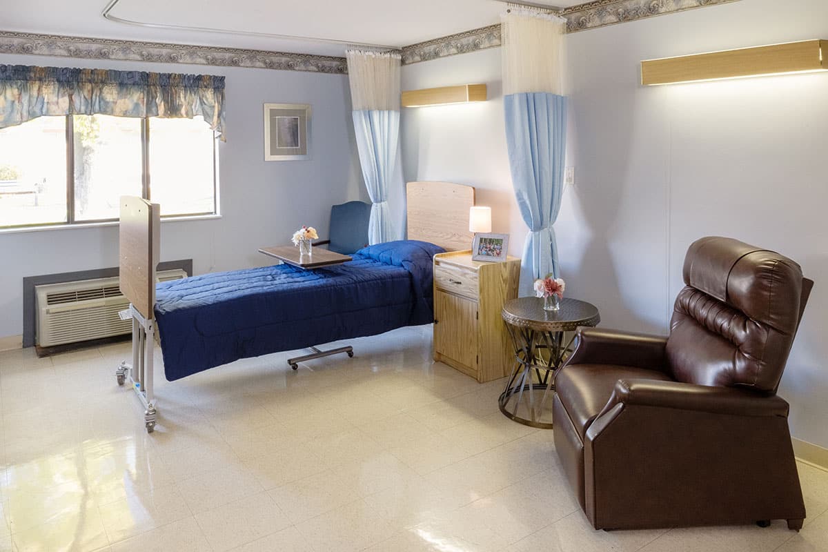 a private room at the Willow Knoll facility